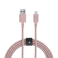 10ft Reinforced Lightning to USB Charging Cable with Leather Strap M222