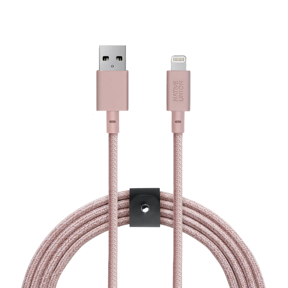 10ft Reinforced Lightning to USB Charging Cable with Leather Strap M222
