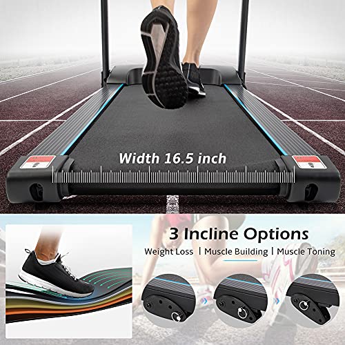 Silver Foldable Electric Treadmill with Bluetooth M2819