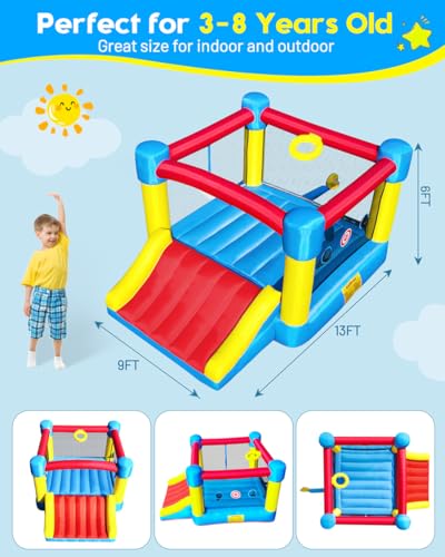 6.7'x8.4' Inflatable Bounce House with Slide R5230