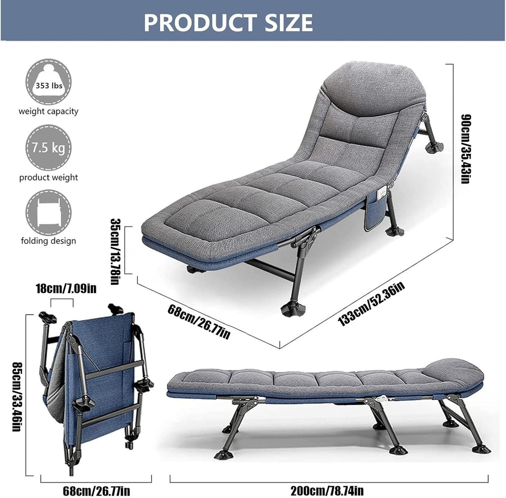 Heavy Duty Folding Camping Cot with Mattress K34123