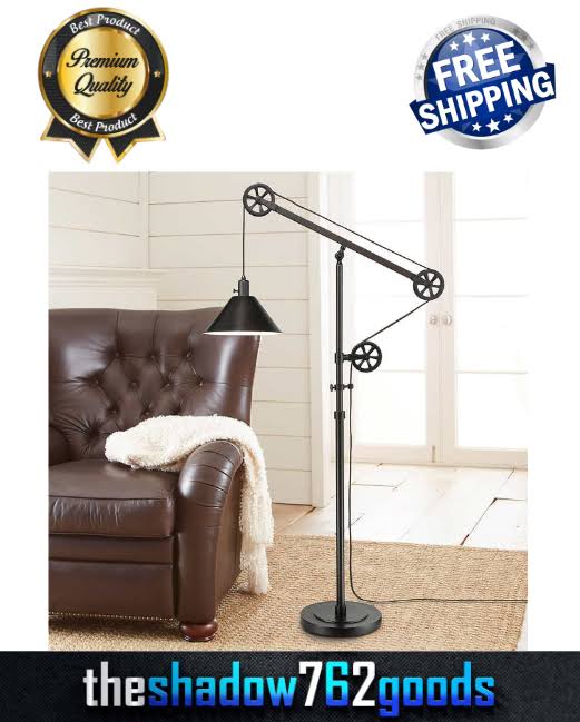Blackened Bronze Floor Lamp with Pulley System L3580