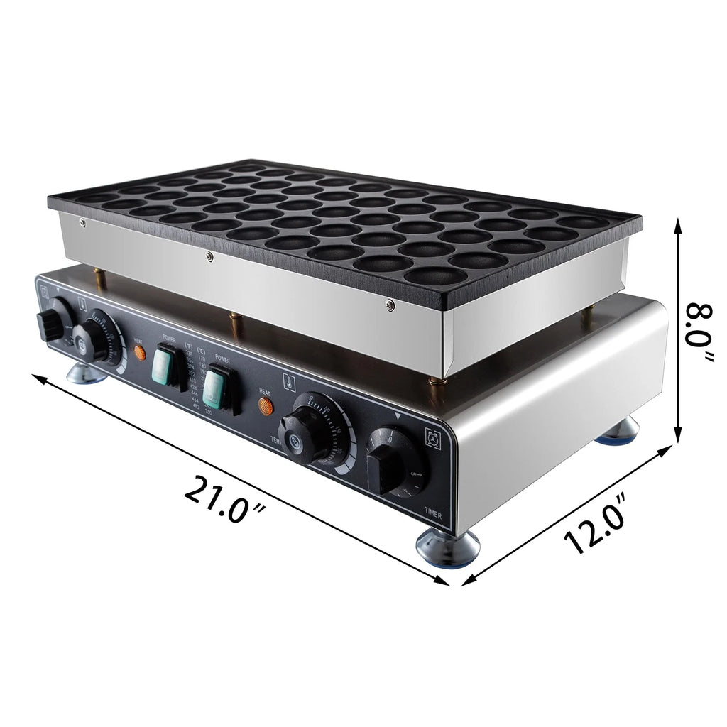 50PCS 1700W Commercial Electric Nonstick Waffle Maker Machine 1.8 Inches 110V Mini Dutch Pancake Baker H902699