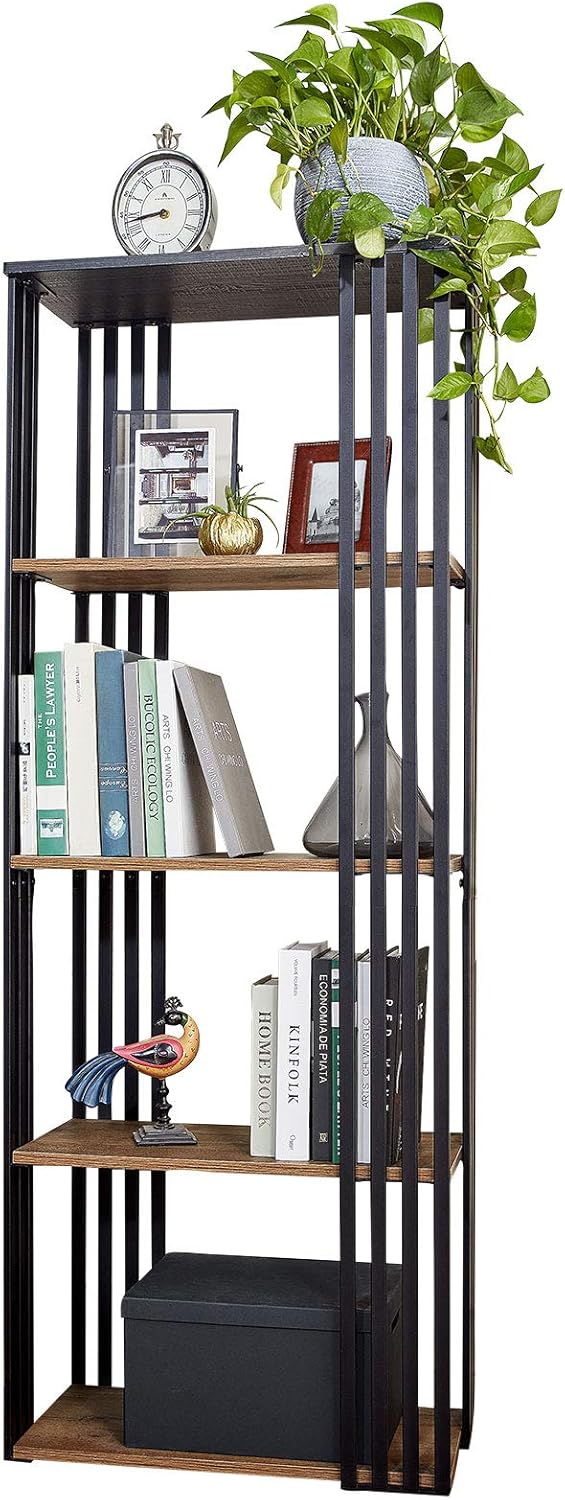 Black Metal 5 Tier Bookshelf G9130