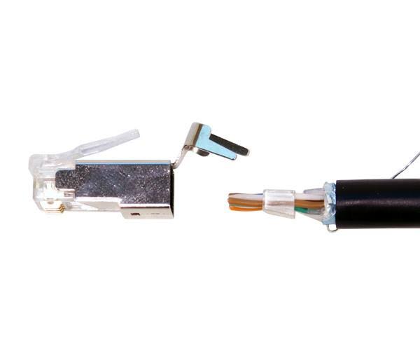 100 Pack Shielded RJ45 Connector for Cat6 N5621