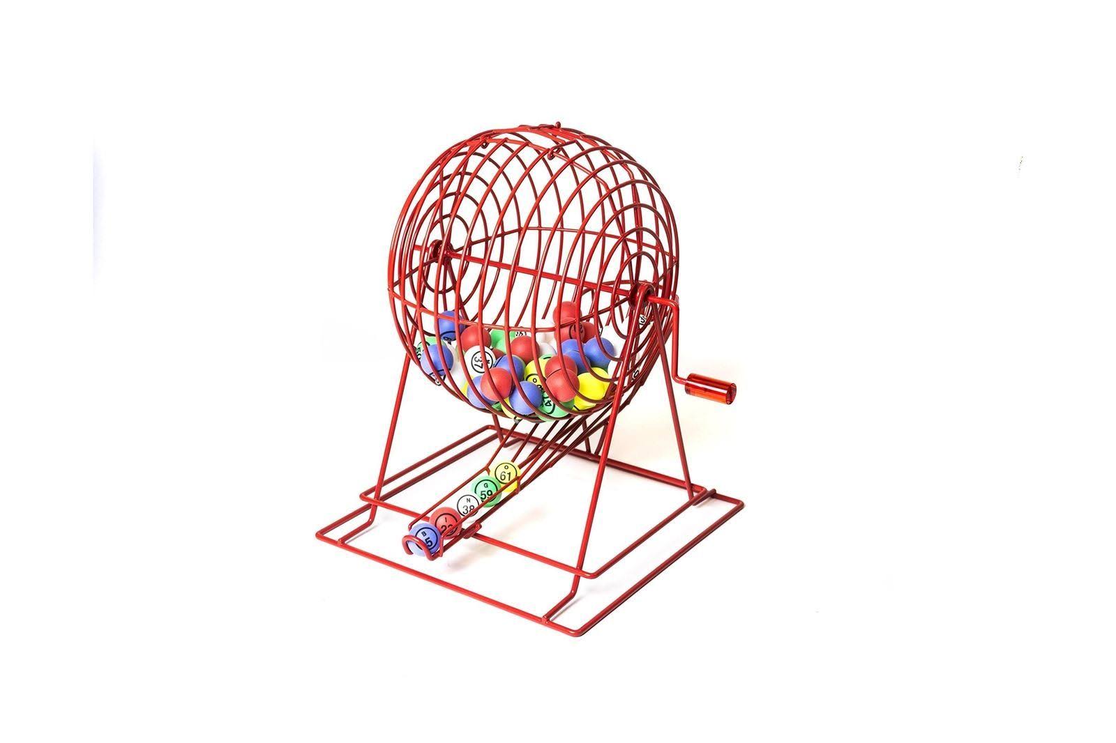 Red Extra Large Bingo Cage with Ping Pong Bingo Balls P427292