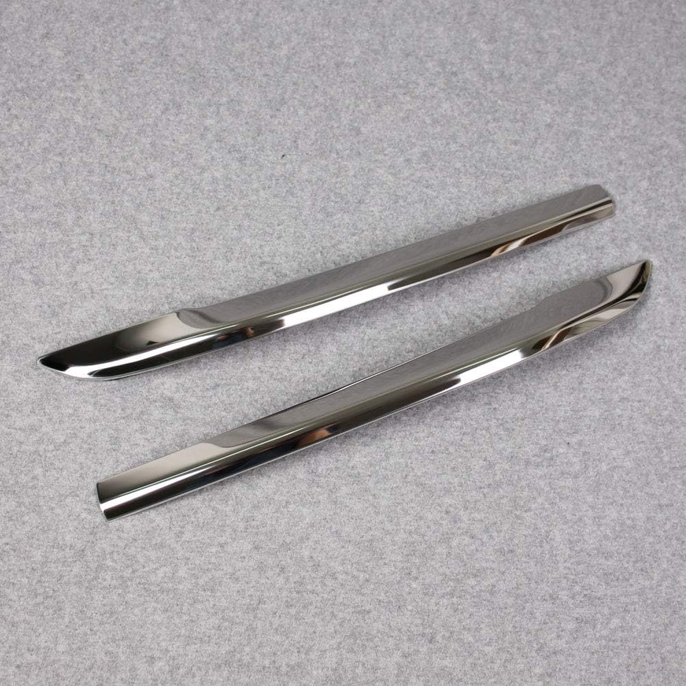 Front+Rear Bumper Corner Protection Cover Trims Stainless Steel Pack of 2 W459363
