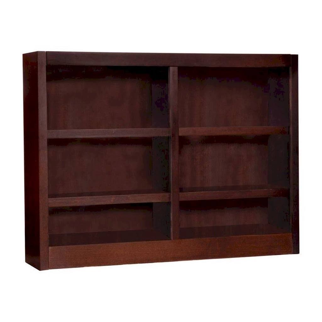 Double Wide Bookcase 6 Shelves Cherry J996