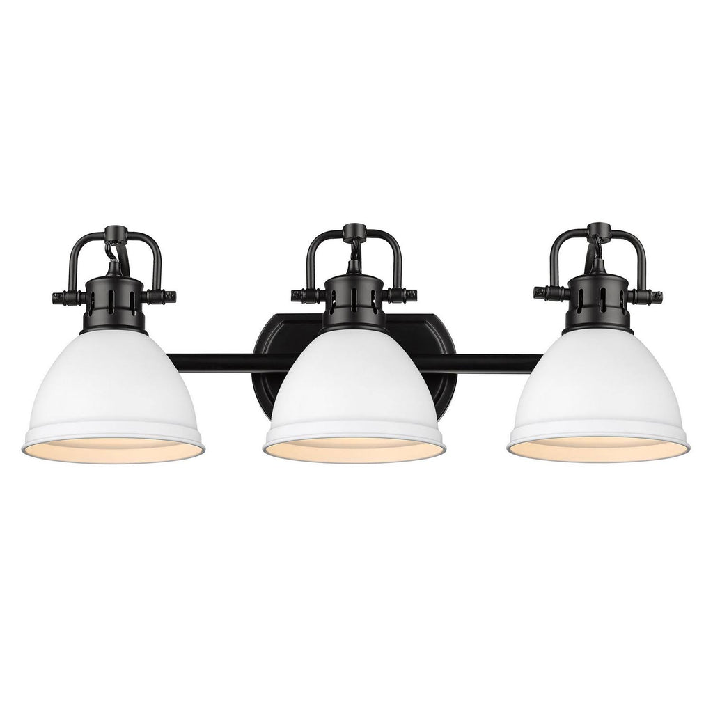 Matte Black 3 Light Bath Vanity P76790