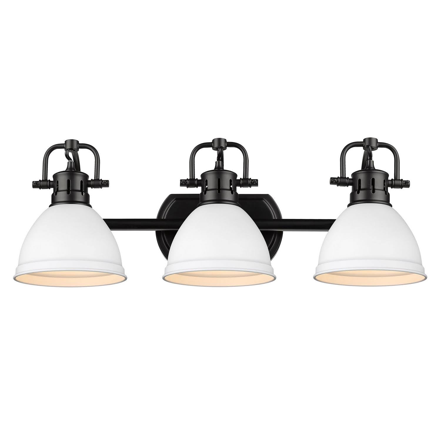 Matte Black 3 Light Bath Vanity P76790