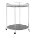 Black Glass Bar Cart N606