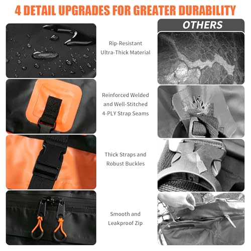 21 Cubic Feet 100% Waterproof Heavy Duty 840D Rooftop Cargo Bag with Anti-Slip Mat O992134