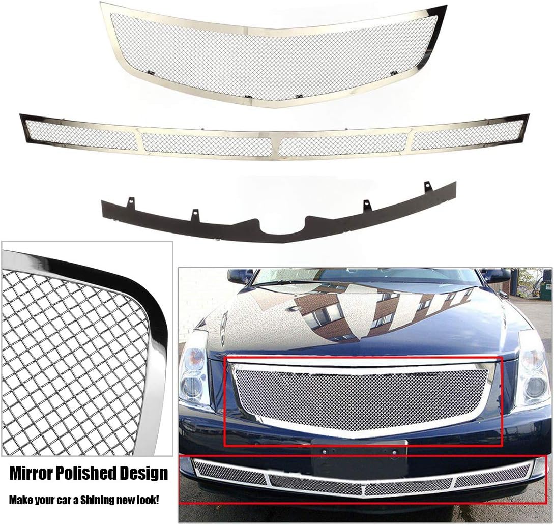 Chrome Stainless Steel Diamond Mesh Grille Insert A166408