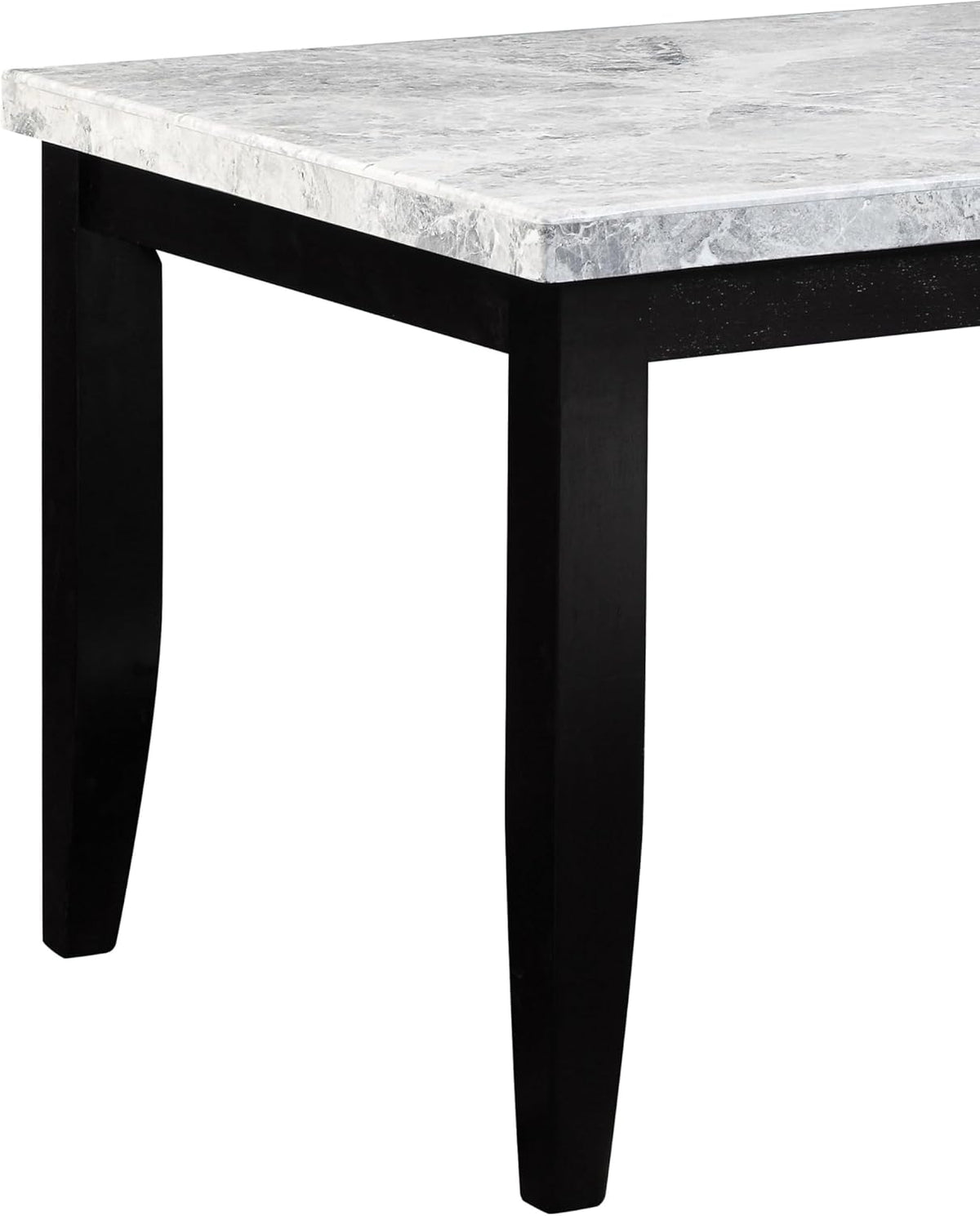 Rectangular Marble Top Dining Table in Black X745
