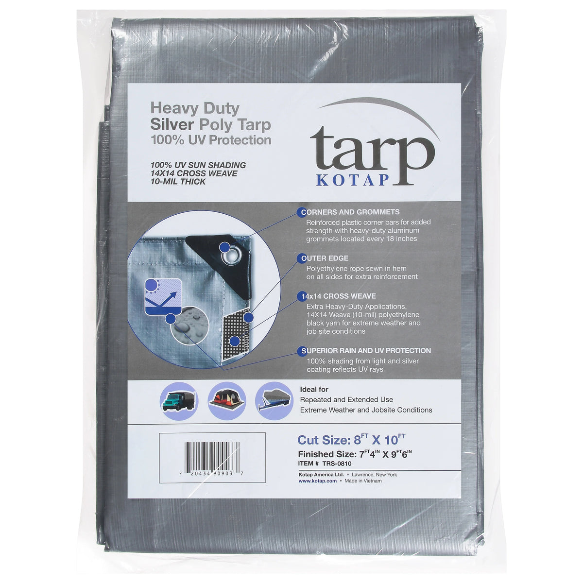 Silver Poly Tarp C4507