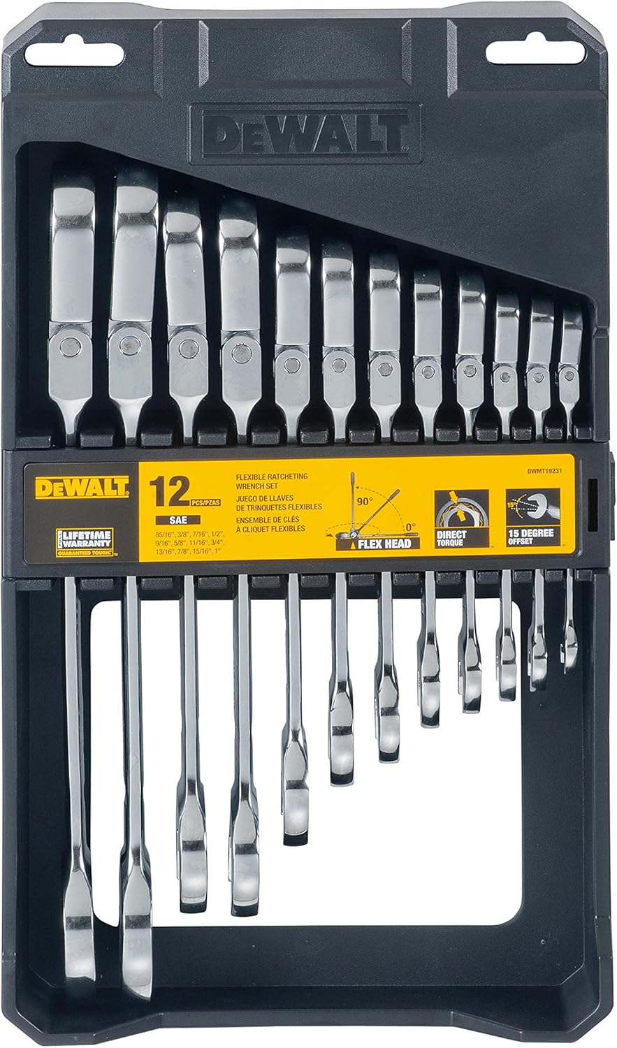 12-Piece SAE Flexible Ratcheting Wrench Set L857460