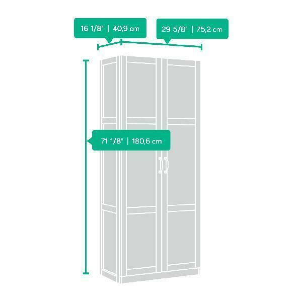 Tall Wood Kitchen Pantry Storage Cabinet with Adjustable Shelves Y945