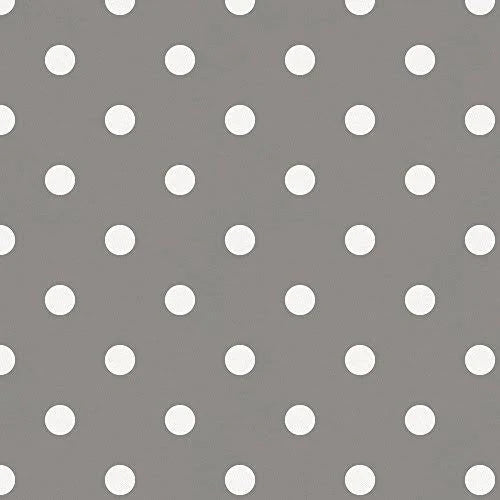 Gray and White Dots and Stripes Rocking Chair Pad N7922