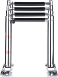 Telescopic 4 Step Stainless Steel Boat Ladder, 900 Pound Capacity, Pack of 2 M666745