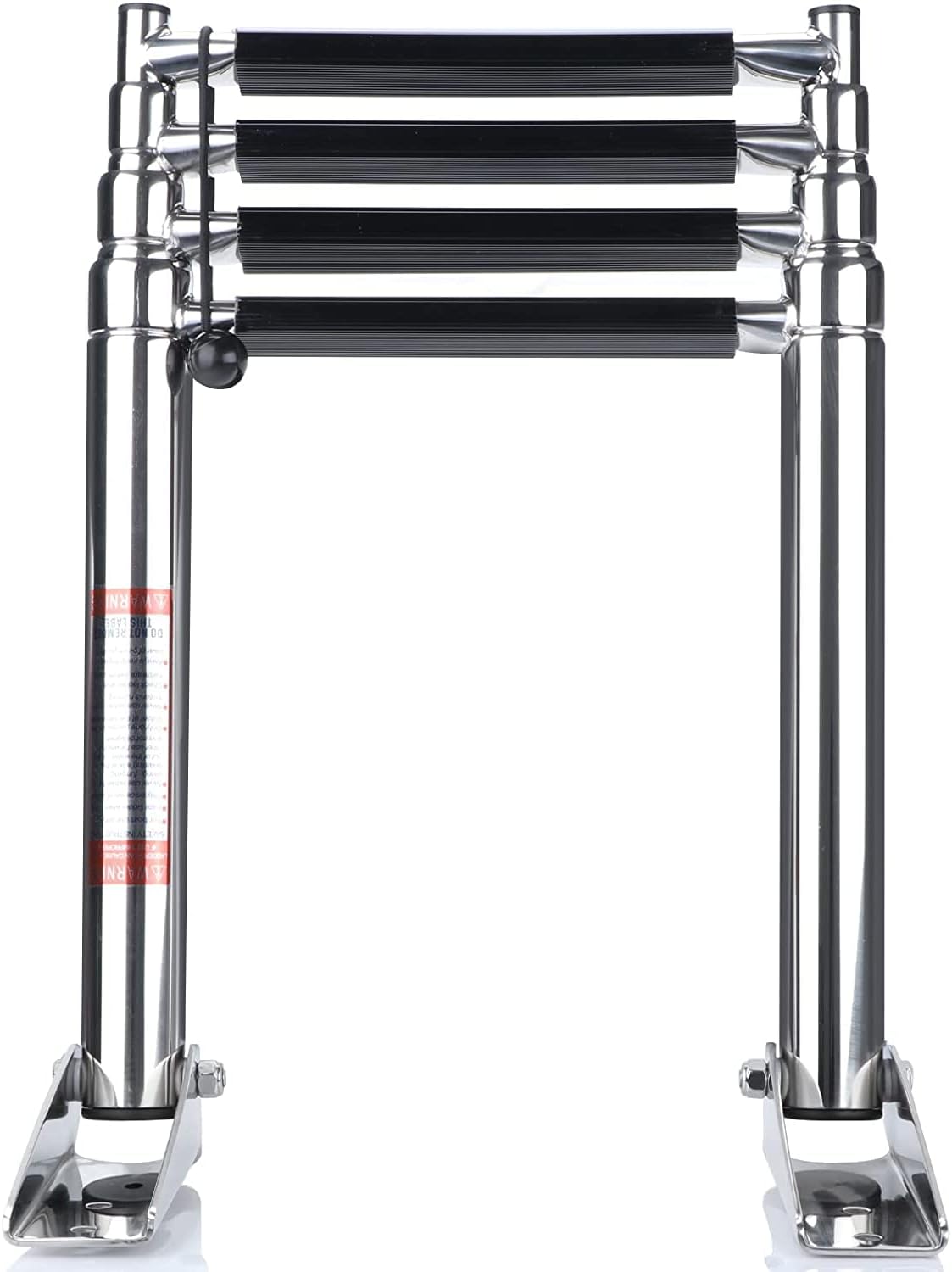 Telescopic 4 Step Stainless Steel Boat Ladder, 900 Pound Capacity, Pack of 2 M666745