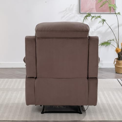 Breathable Fabric Cloth Single Recliner Chair with Padded Backrest and Armrests K281