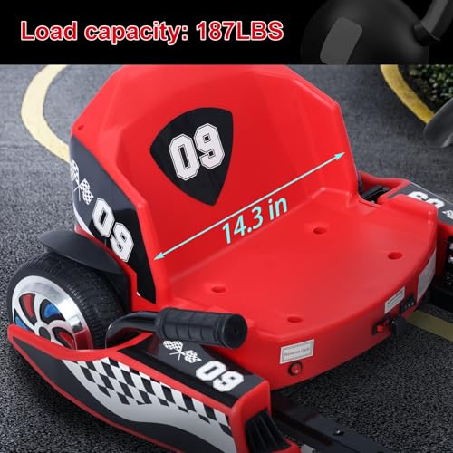 36V Electric Go Kart with 350W Motor, 16 MPH, Red S2182