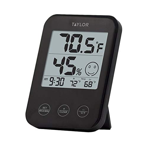 Black Digital Thermometer and Hygrometer F1827