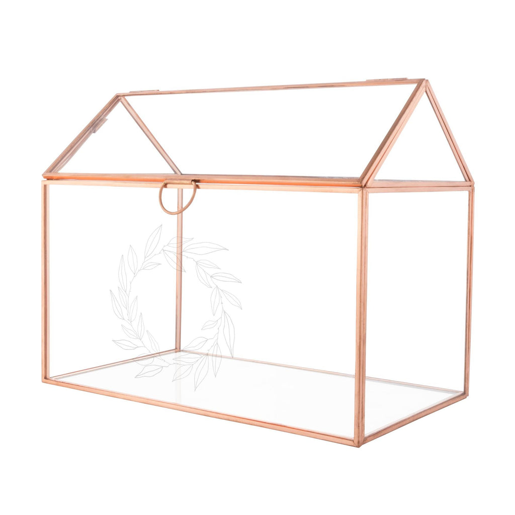 Glass Terrarium Card Holder, Rose Gold V860441