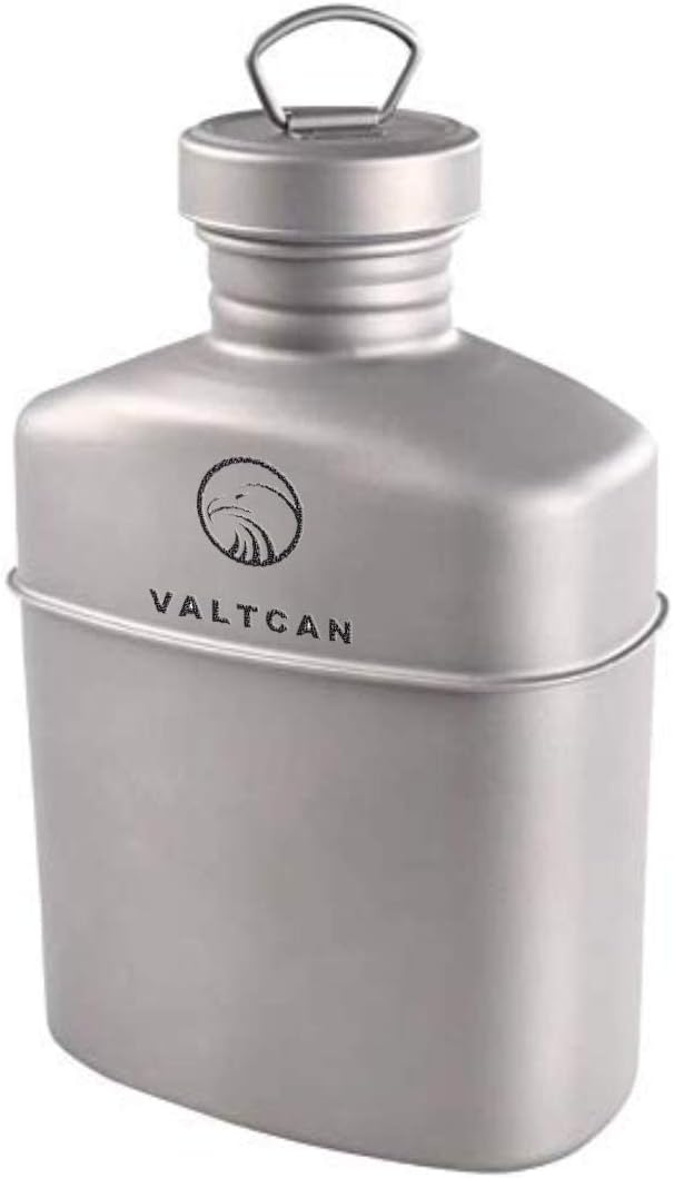 Titanium Canteen with Carry Case 1100ml 37oz Pack of 2 I76756