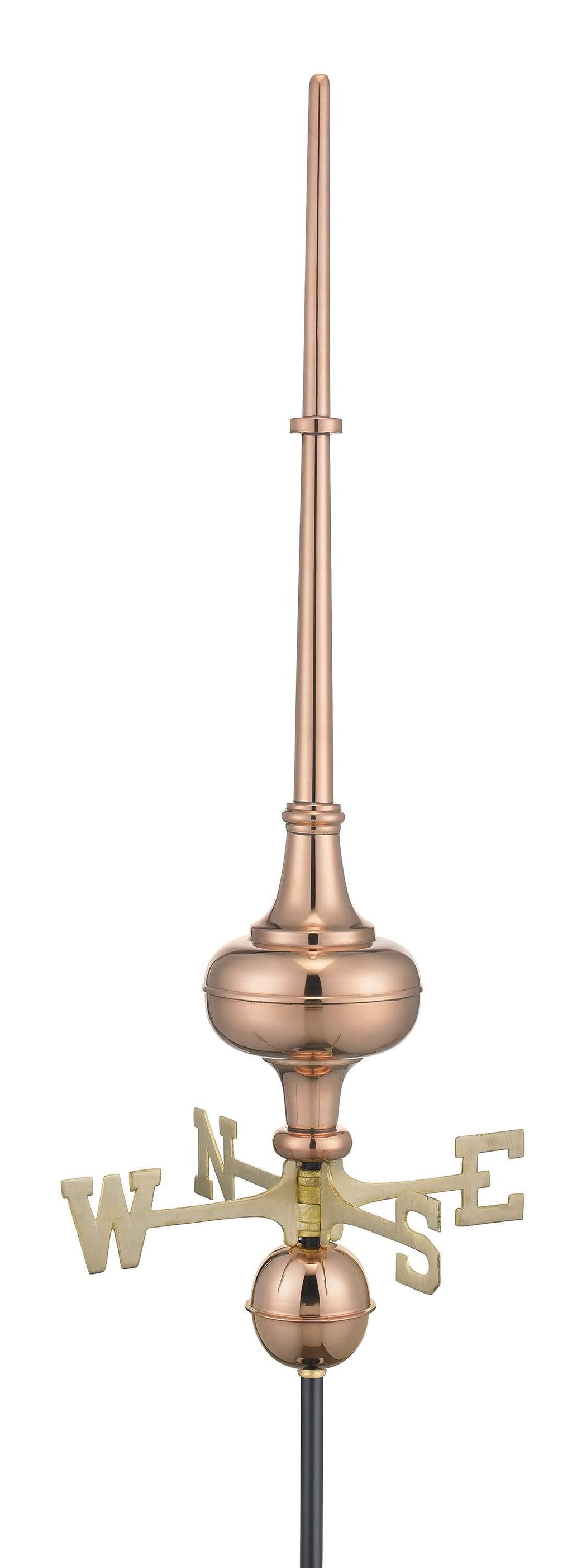 Copper Rooftop Finial with Brass Directionals I6561