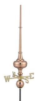Copper Rooftop Finial with Brass Directionals I6561