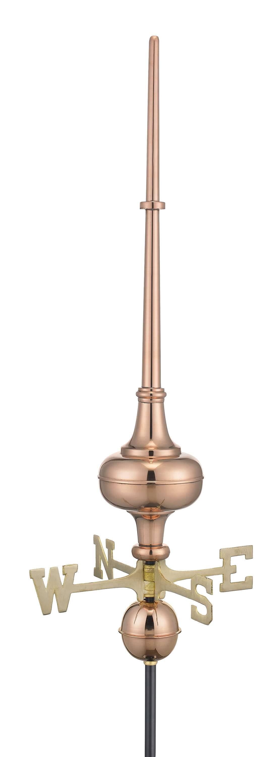 Copper Rooftop Finial with Brass Directionals I6561