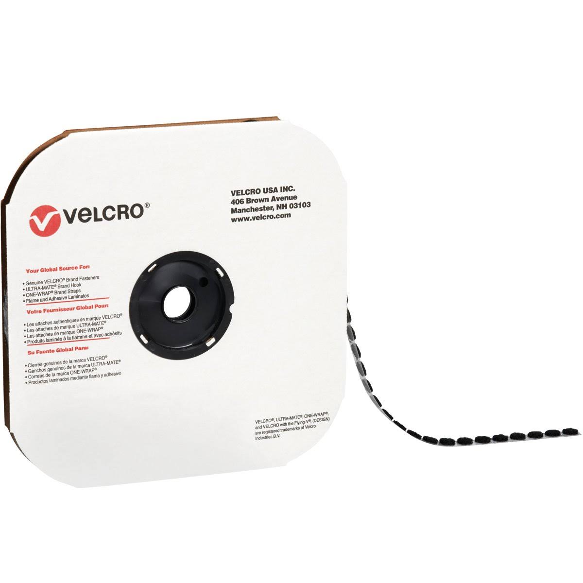 Black Velcro Brand Tape Individual Dots, 450/Case W39594