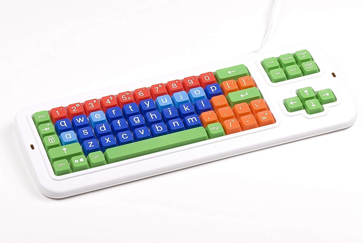 Colored Keyboard with Large Print Letters and Large Keys X3862