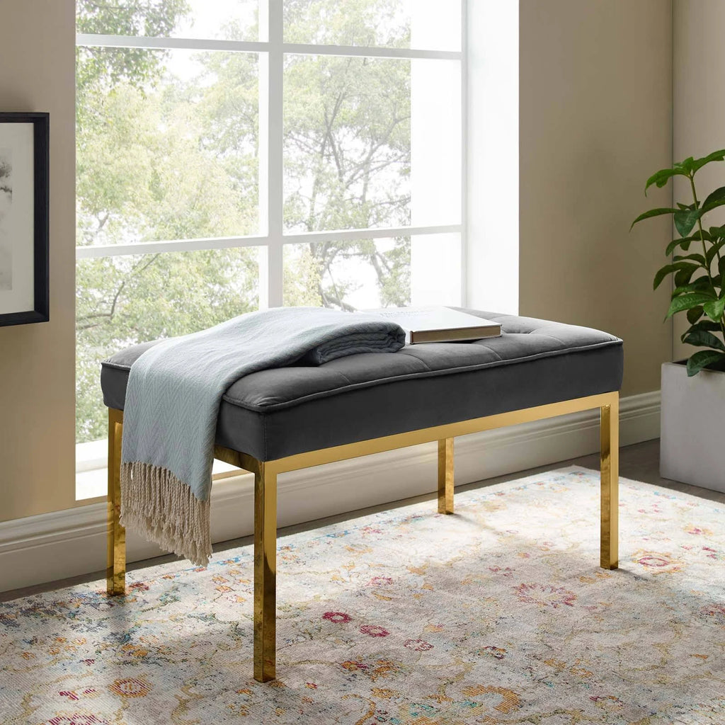 Navy Performance Velvet Bench J804526
