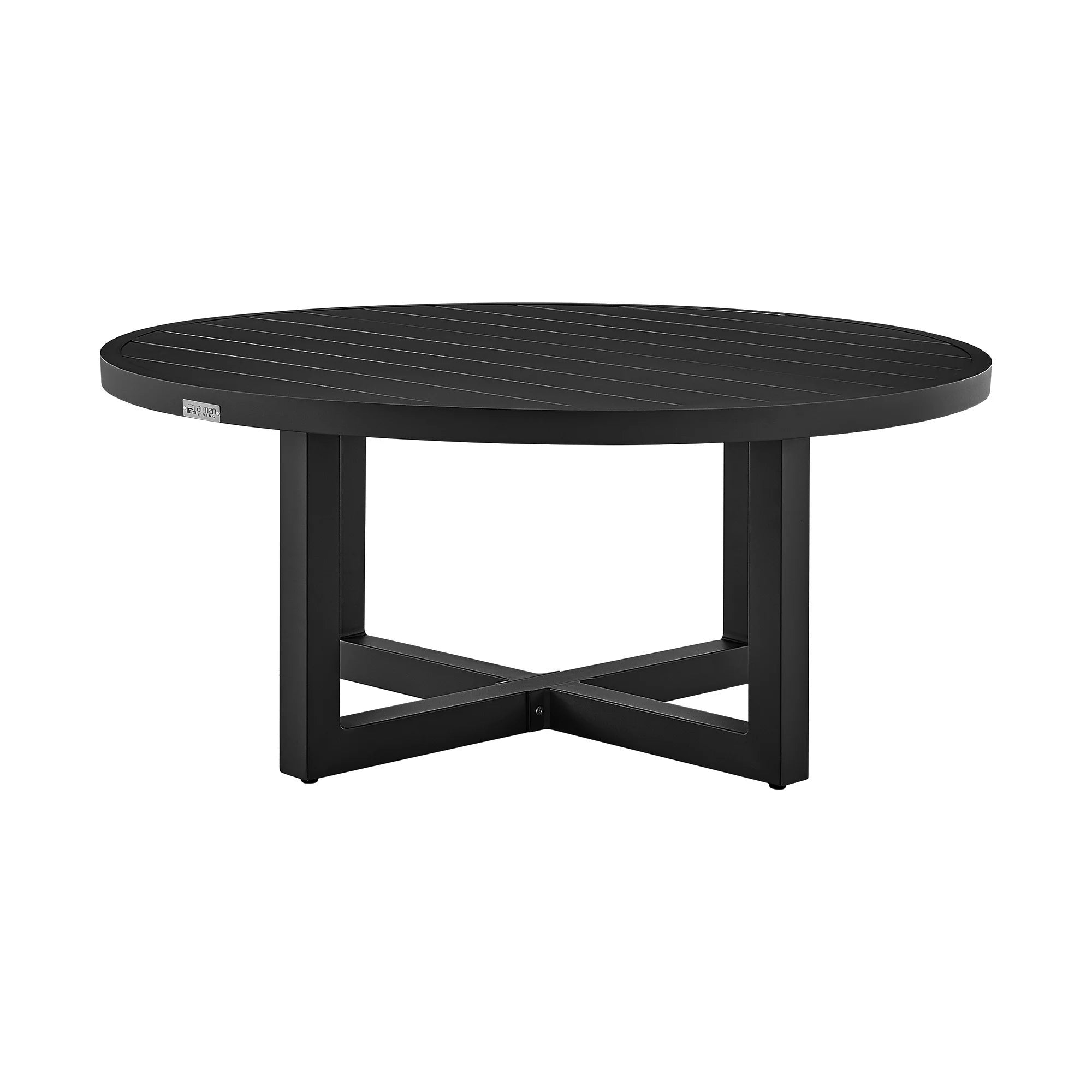 Black Aluminum Round Coffee Table R423