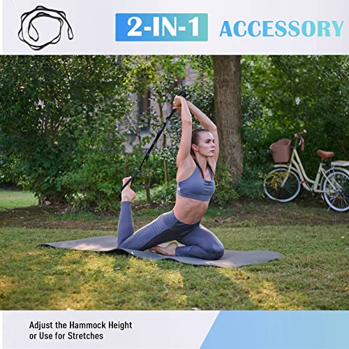 Aerial Yoga Swing Hammock Kit with 2 Extensions Straps and Ceiling Mounting Kit Y219