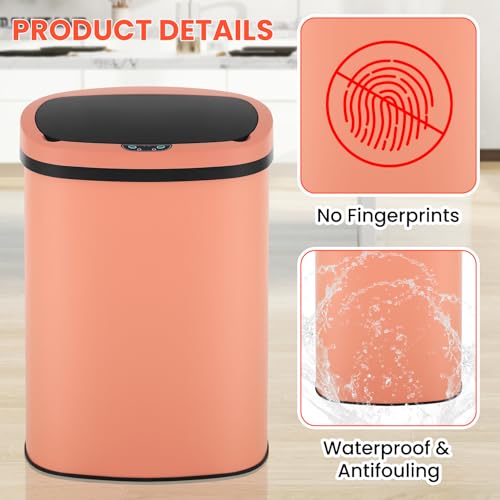 13-Gallon Stainless Steel Automatic Motion Sensor Trash Can L885