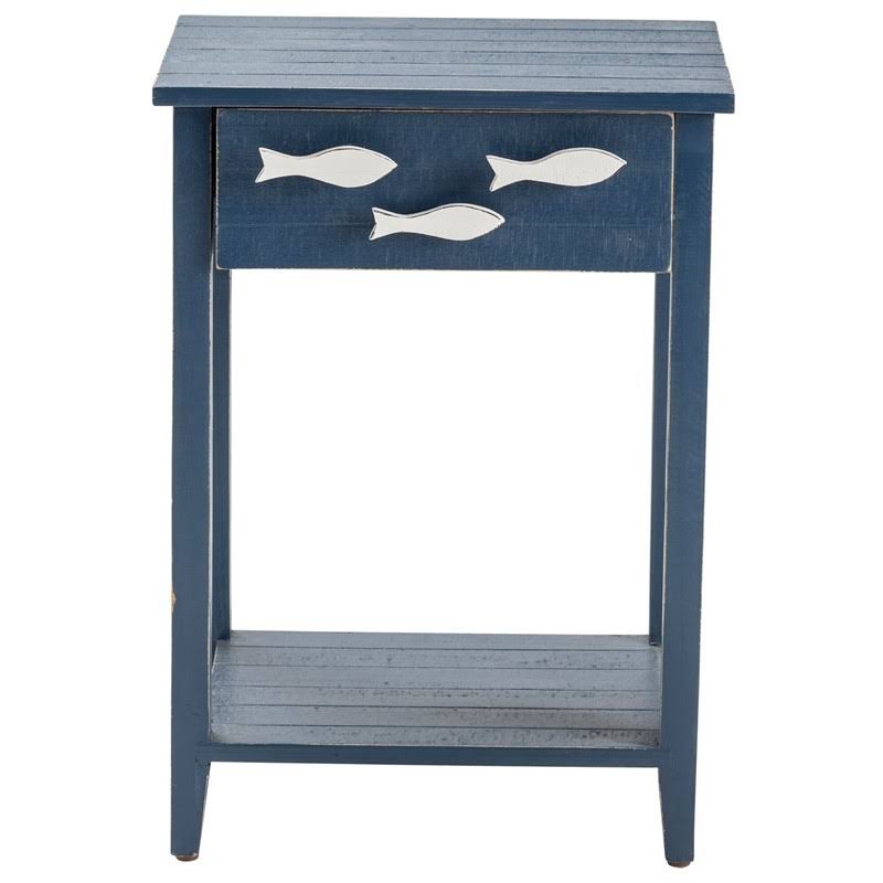 Navy 1 Drawer Accent Table D500
