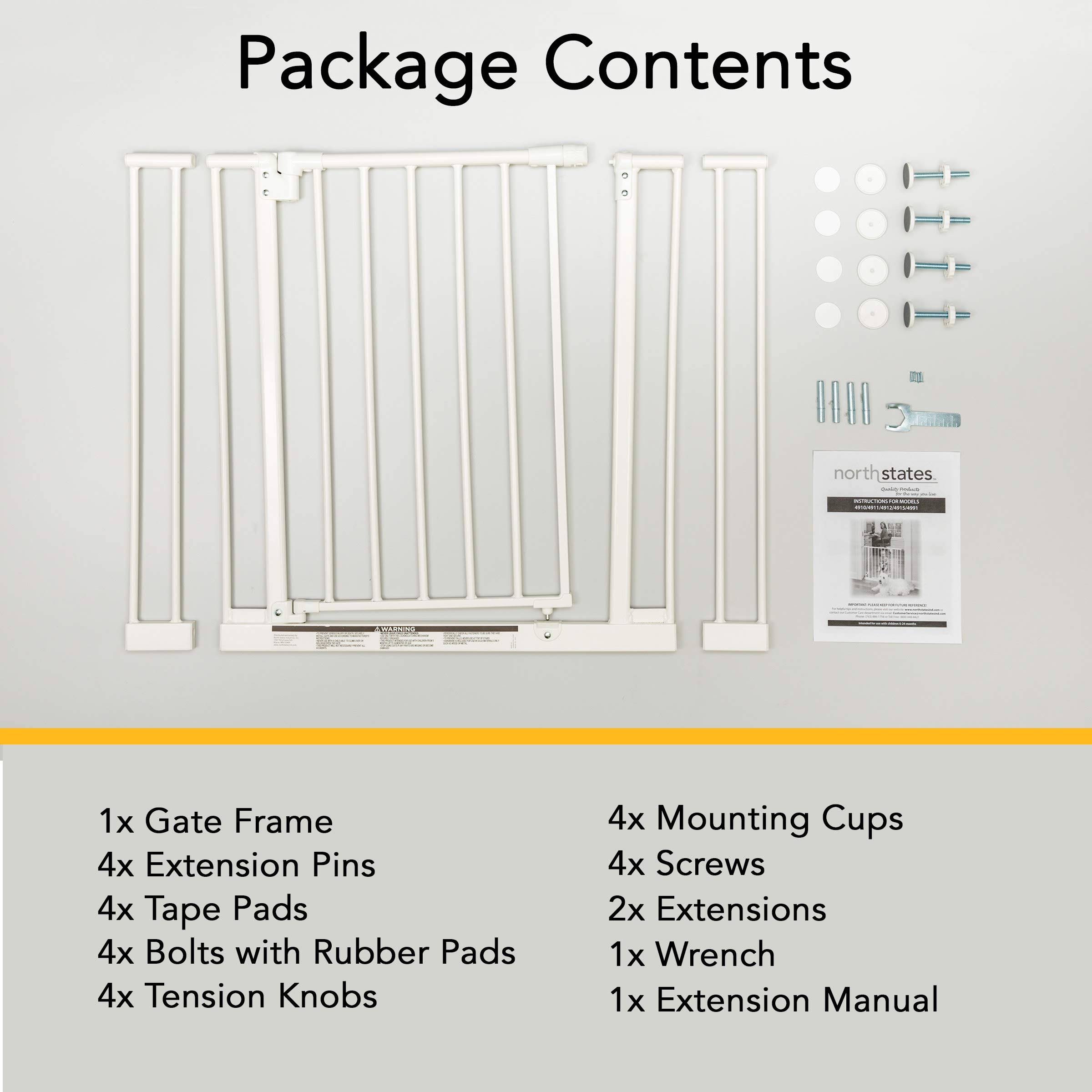 Easy-Close 28-38.5x22 Child or Pet Safety Gate + 10.5x22 Gate Extension C871
