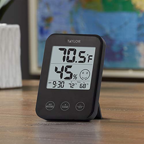 Black Digital Thermometer and Hygrometer F1827
