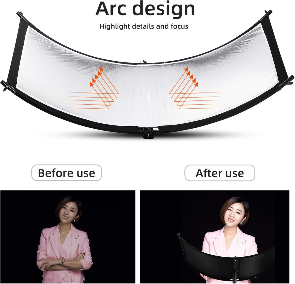 Clamshell Light Reflector Diffuser with Light Stand and Carry Bag R12149