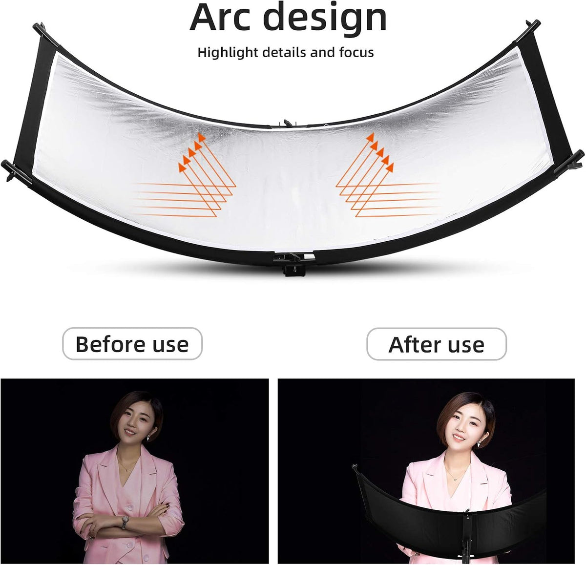Clamshell Light Reflector Diffuser with Light Stand and Carry Bag R12149