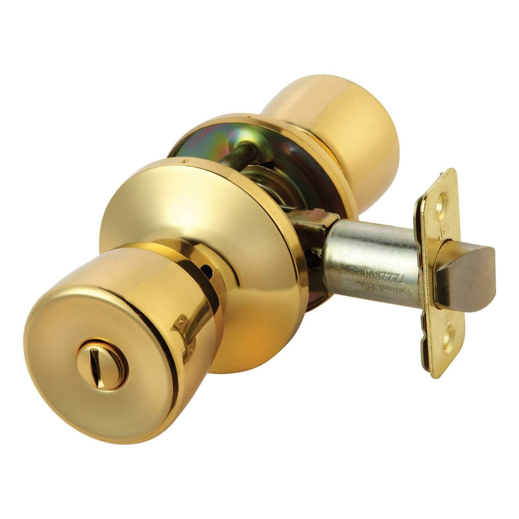 Polished Brass Steel Privacy Lockset M516445