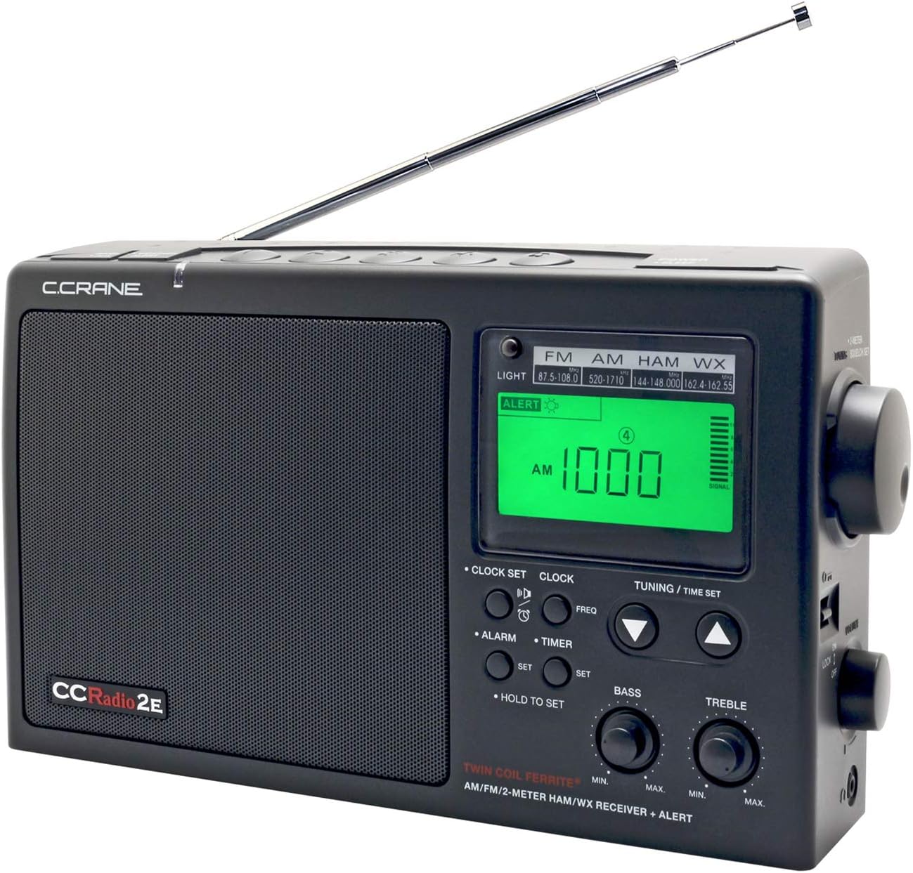 Black Portable AM FM Weather Radio Y914