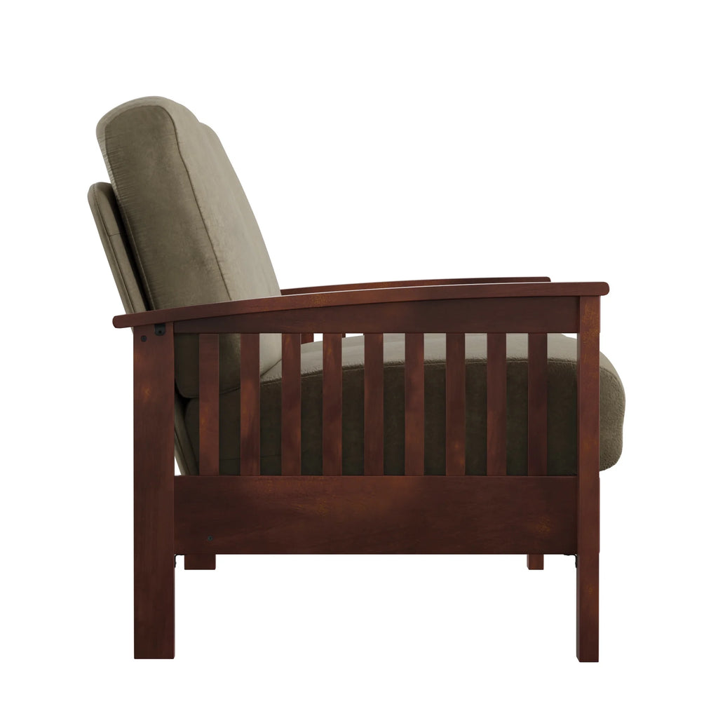 Olive Microfiber Loveseat Y195