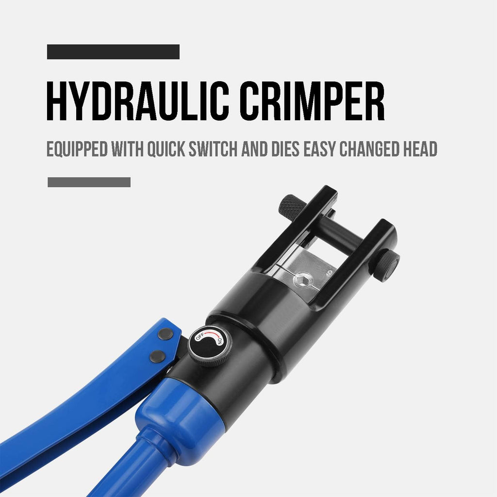 Hydraulic Cable Lug Tool, 6 AWG to 4/0 AWG Battery Cable Crimping Tool Set K411205