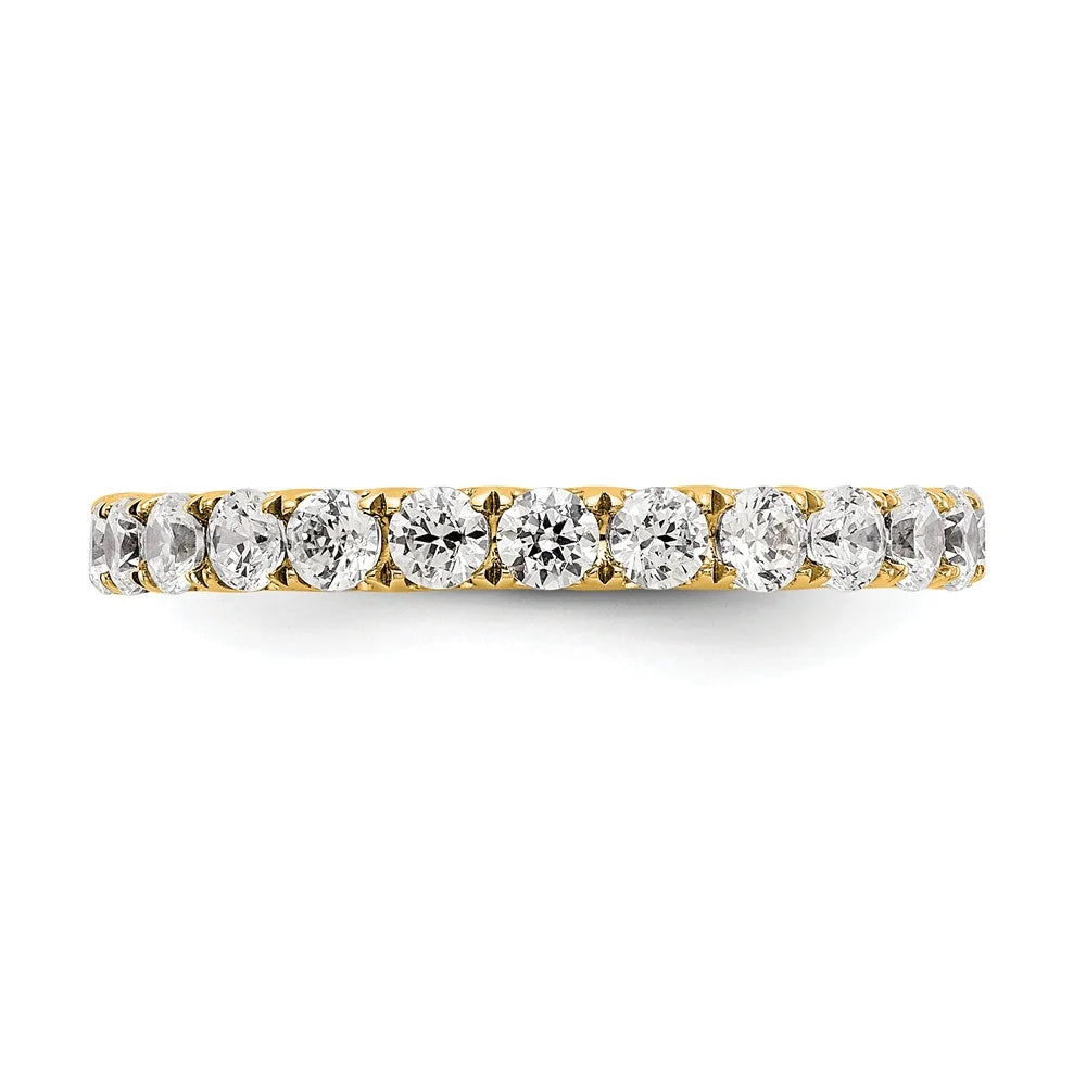 14K Yellow Gold Diamond Eternity Ring, Lab Grown Round, Size 5 O1456