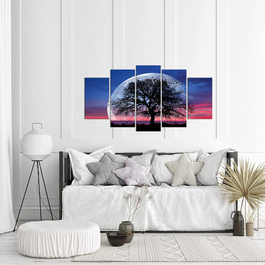 5 Pieces Stretched and Framed Canvas Wall Art Painting U242