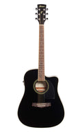 Black Dreadnought Cutaway Acoustic-Electric Guitar K54570